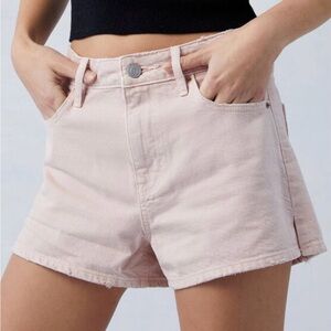 PacSun Light Pink High-Rise Denim Shorts
